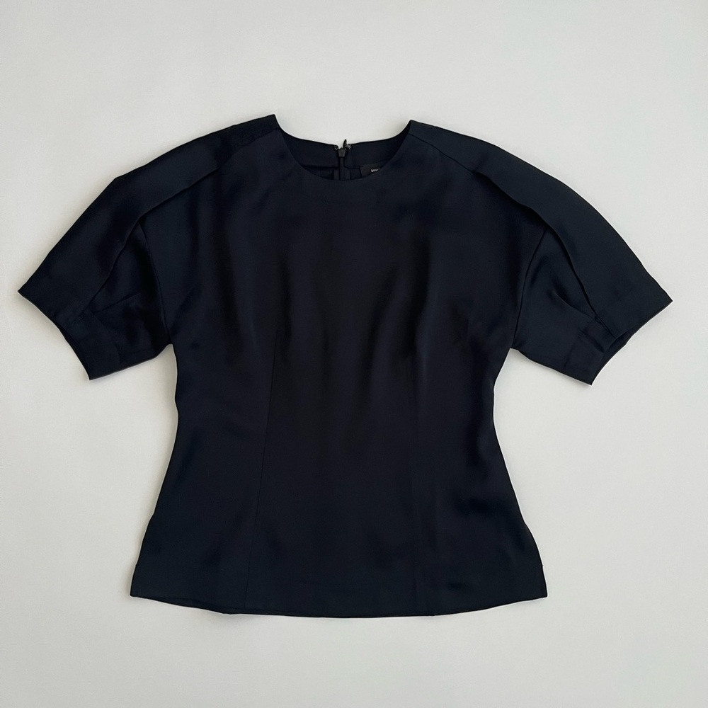 NWT Banana Republic Factory Women’s Puff Sleeve Black Blouse